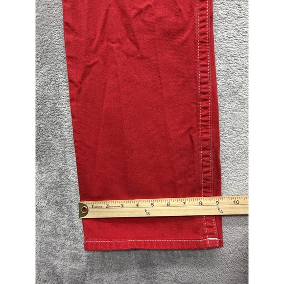 True Religion Section Straight Jeans Mens Measured 38x33 Red Denim Pants Casual - Picture 2 of 10